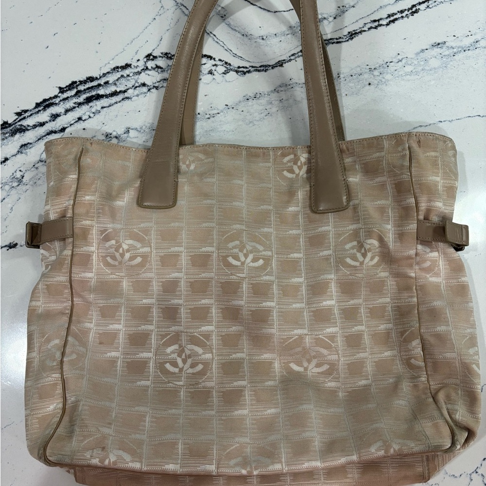 Chic Beige Designer Tote Bag